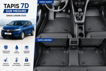 Tapis de voiture 7D haute qualité design luxe et protection complète