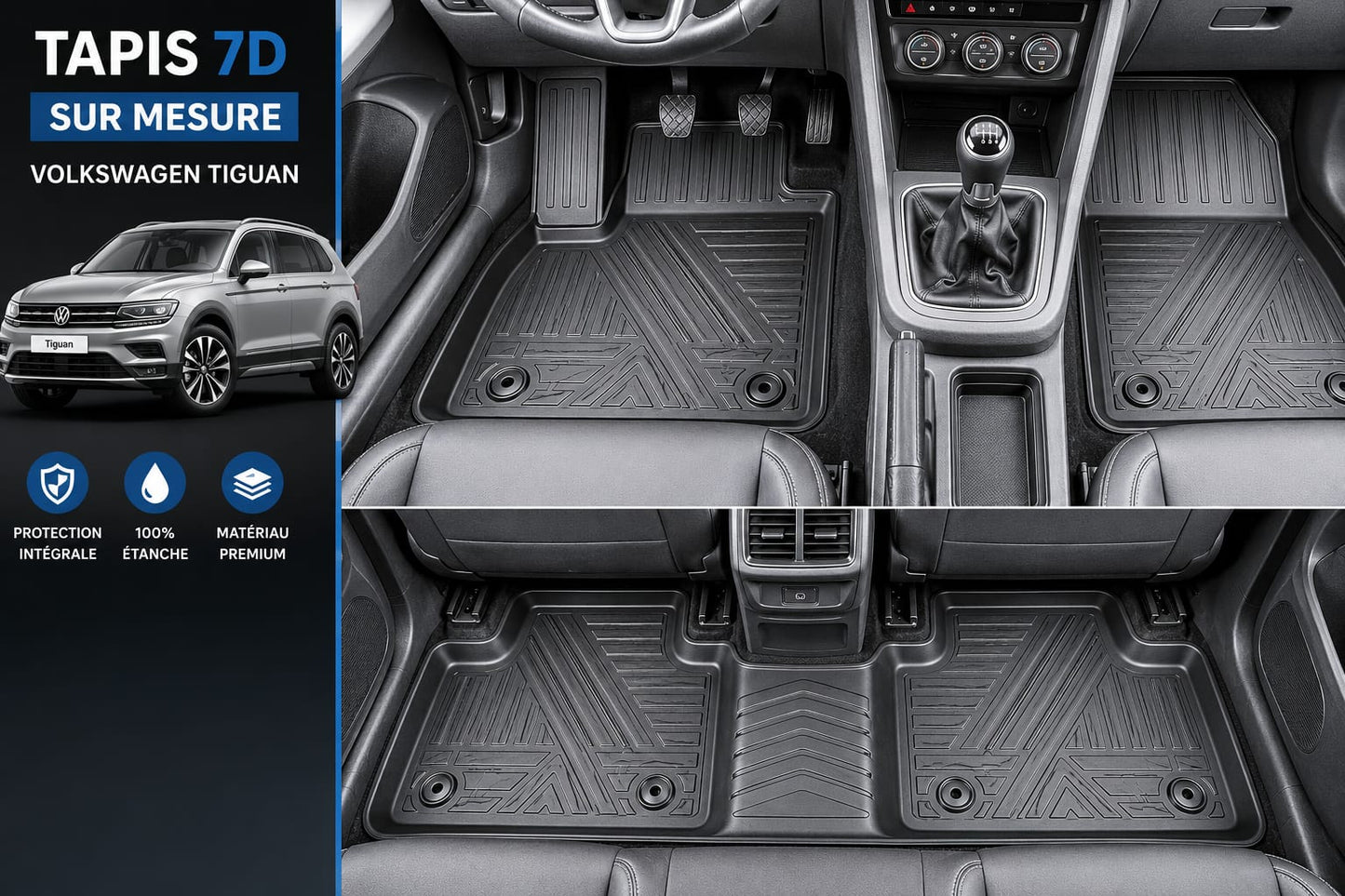 Tapis de voiture 7D haute qualité design luxe et protection complète
