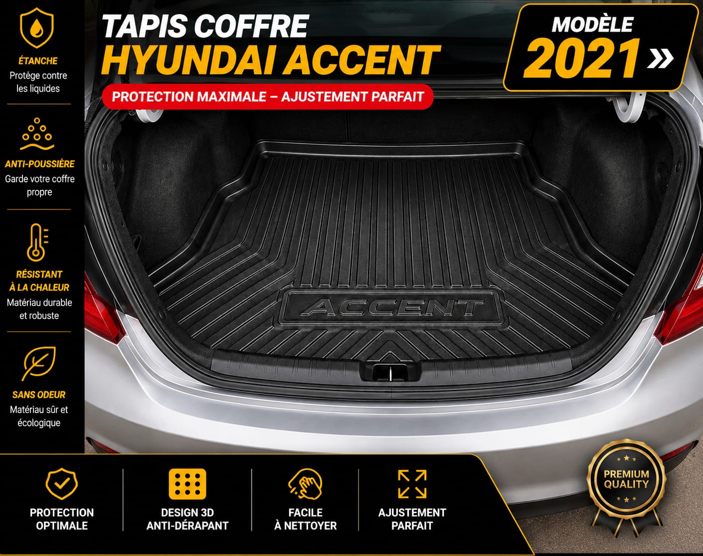 Tapis de coffre sur mesure premium dorigine