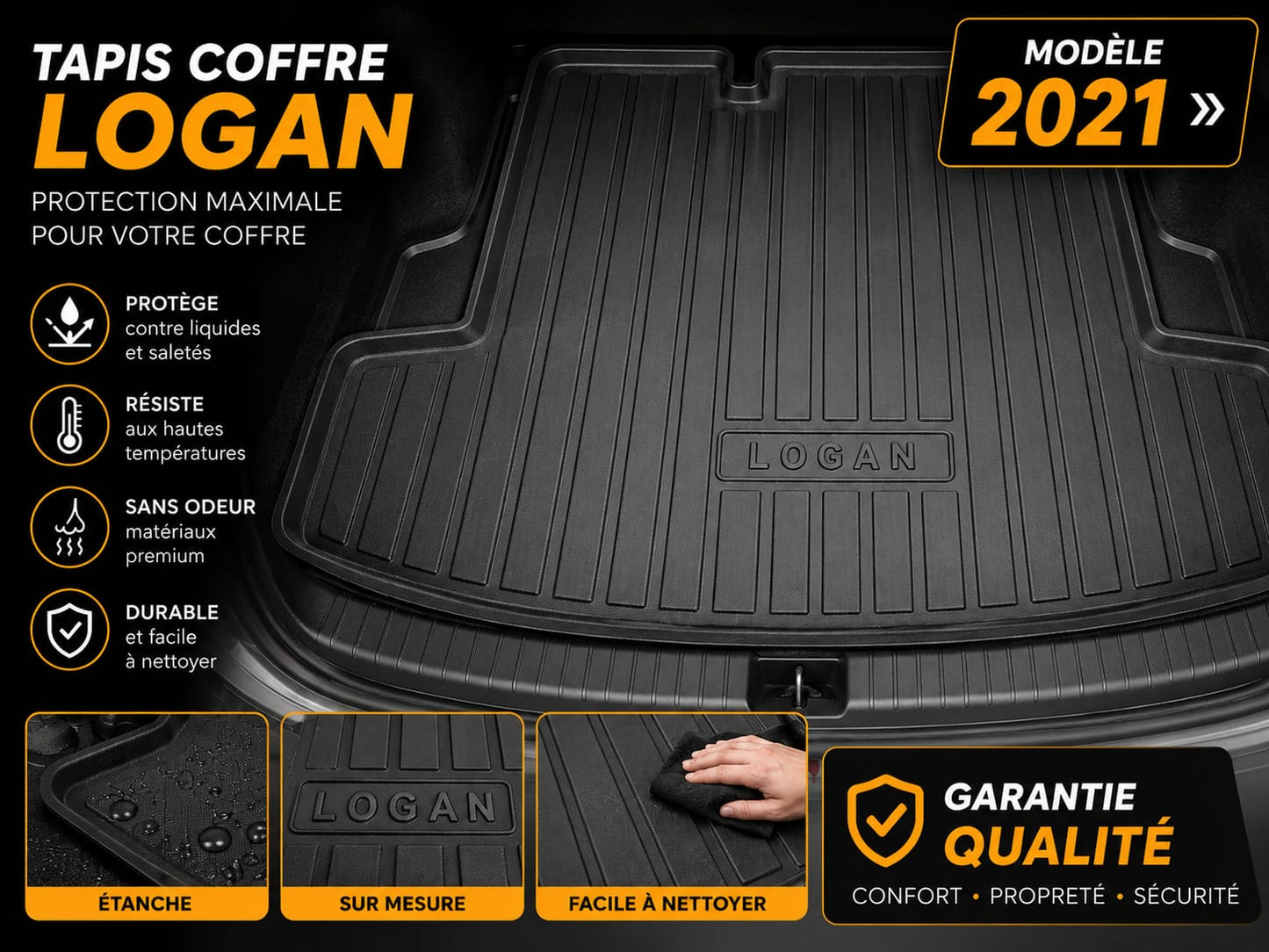Tapis de coffre sur mesure premium dorigine