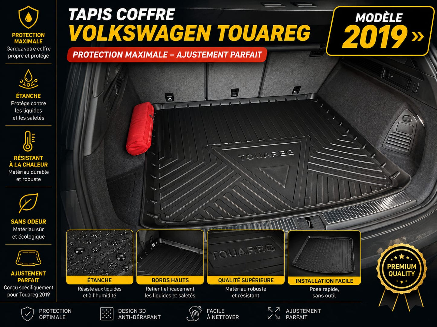 Tapis de coffre sur mesure premium dorigine