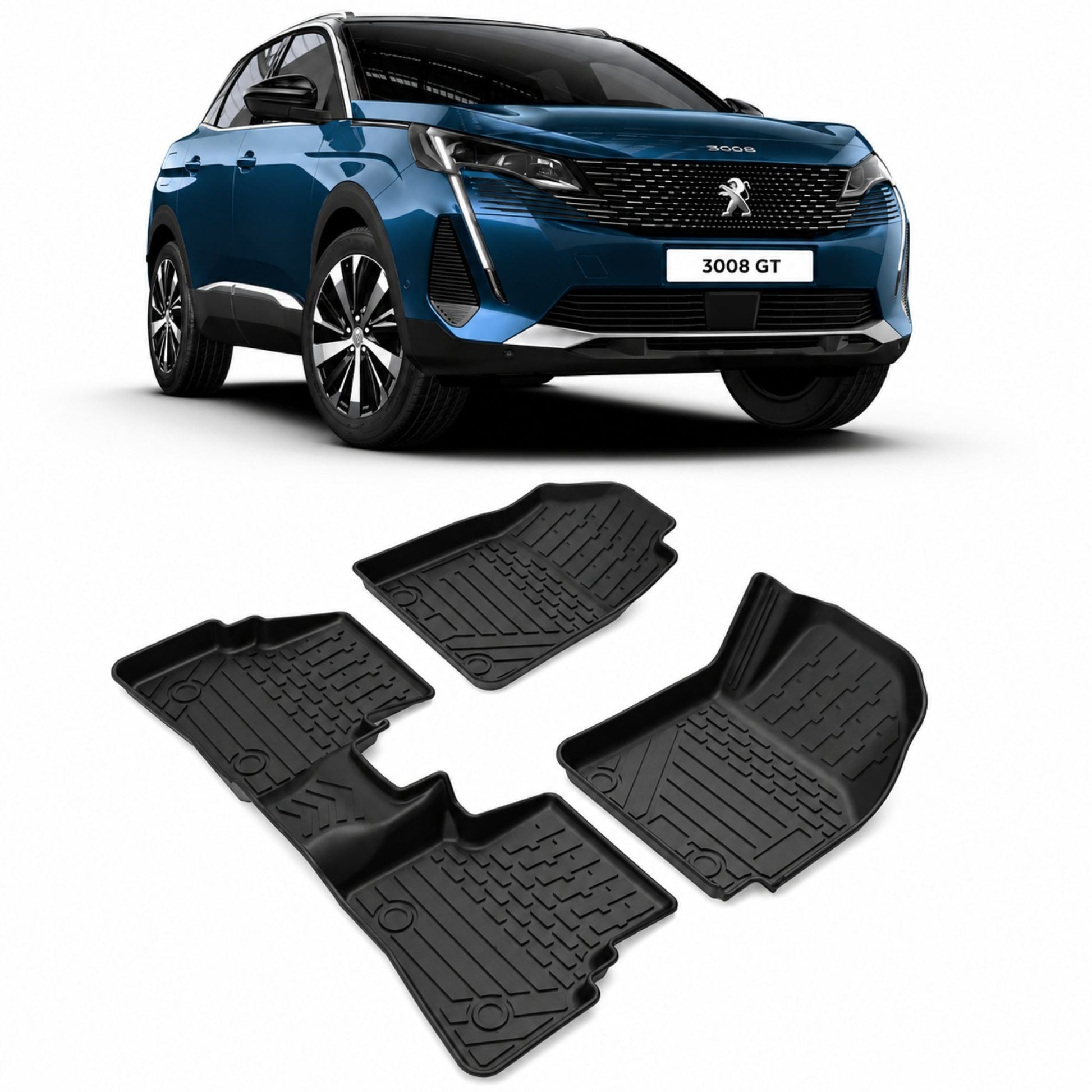 Tapis auto 7D finition luxe coutures élégantes - accessoire intérieur premium Maroc - Accessoire Taf