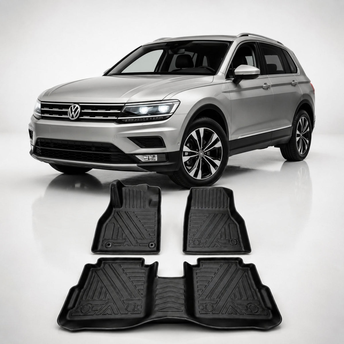Tapis de voiture 7D sur mesure luxe noir - protection complète plancher - Accessoire Taf Maroc