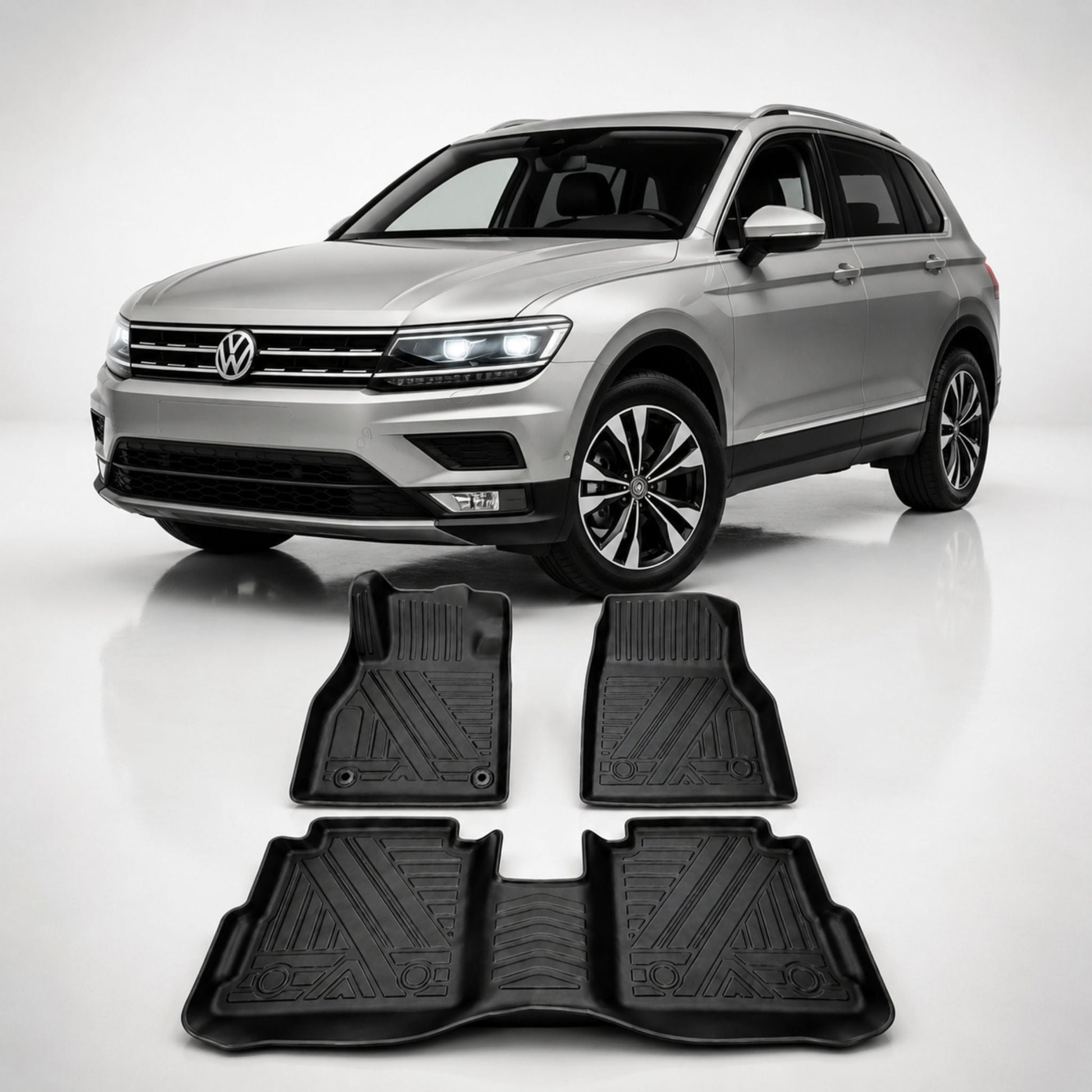 Tapis de voiture 7D sur mesure luxe noir - protection complète plancher - Accessoire Taf Maroc