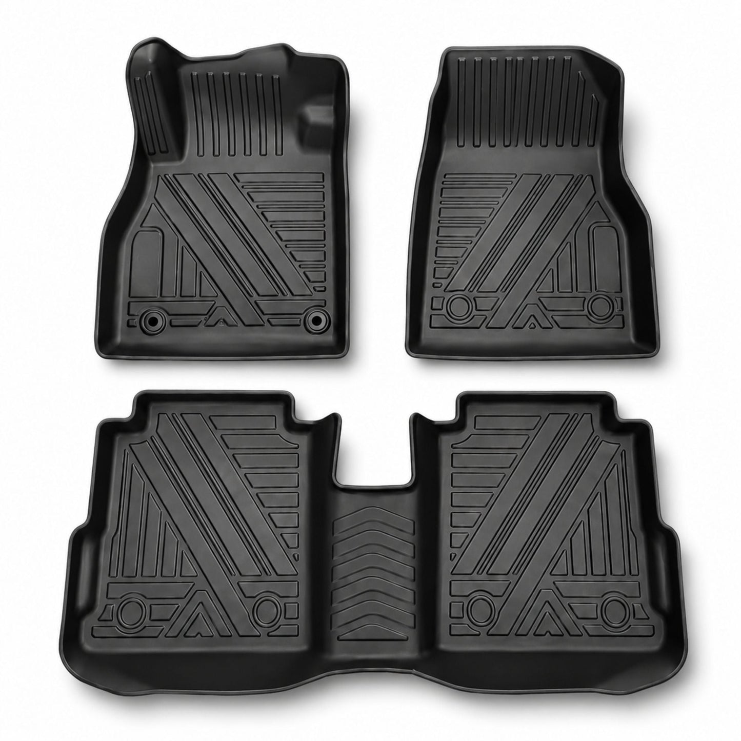 Tapis 7D voiture vue d'ensemble - kit complet protection totale intérieur - Accessoire Taf Maroc