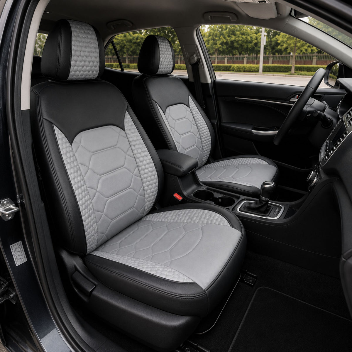 Caledo cuir véritable noir bandes rouges sport - intérieur voiture racing premium - Accessoire Taf Maroc